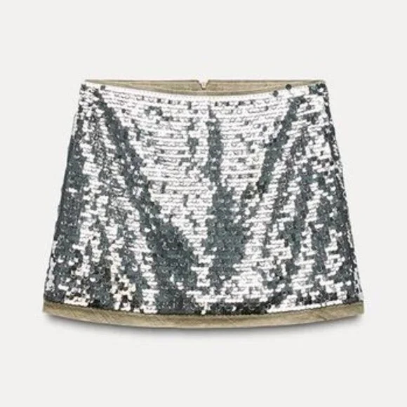 NWT ZARA SEQUIN MINI SKIRT ZW COLLECTION - Picture 5 of 9